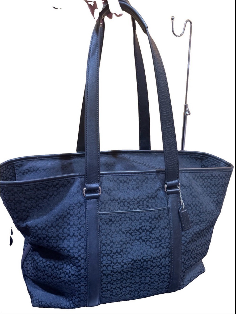 Coach Extra-Large (XL) Signature C Canvas Black Weekender Tote Bag